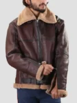 B3 Bomber Sheep Skin Shearling Lambskin Leather Jacket For Men