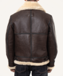 Classic Brown Lambskin B3 Bomber Shearling Jacket For Men