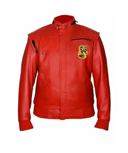 Cobra Kai Karate Kid Red Faux Leather Jacket For Men