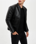 Mark Faux Racer Leather Jacket