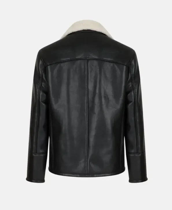 Men’s Moto Style Real Shearling Leather Jacket