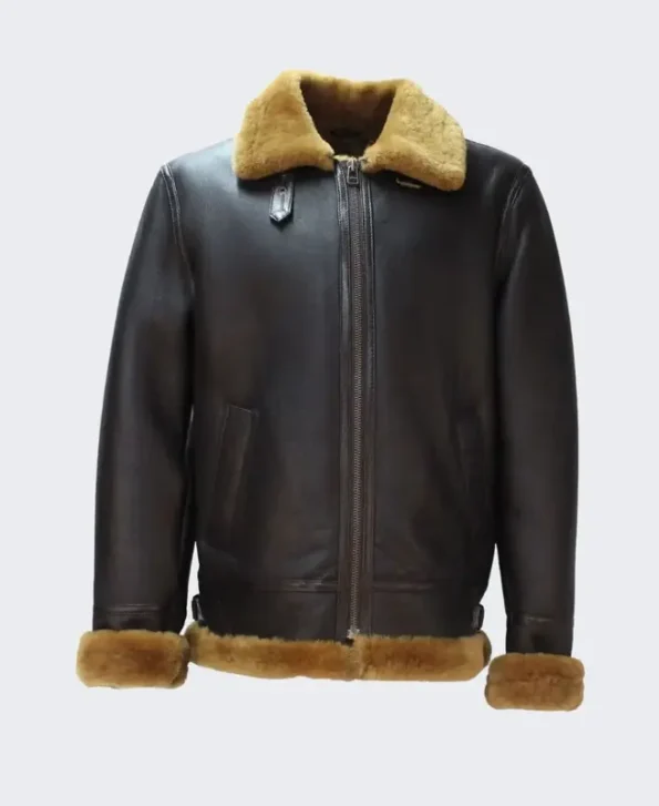 Moto B3 Collar Shearling Leather Jacket