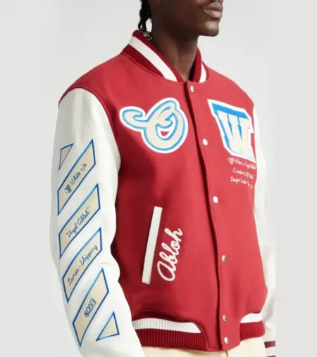 OFF-White Varsity Red & White Jackets Men