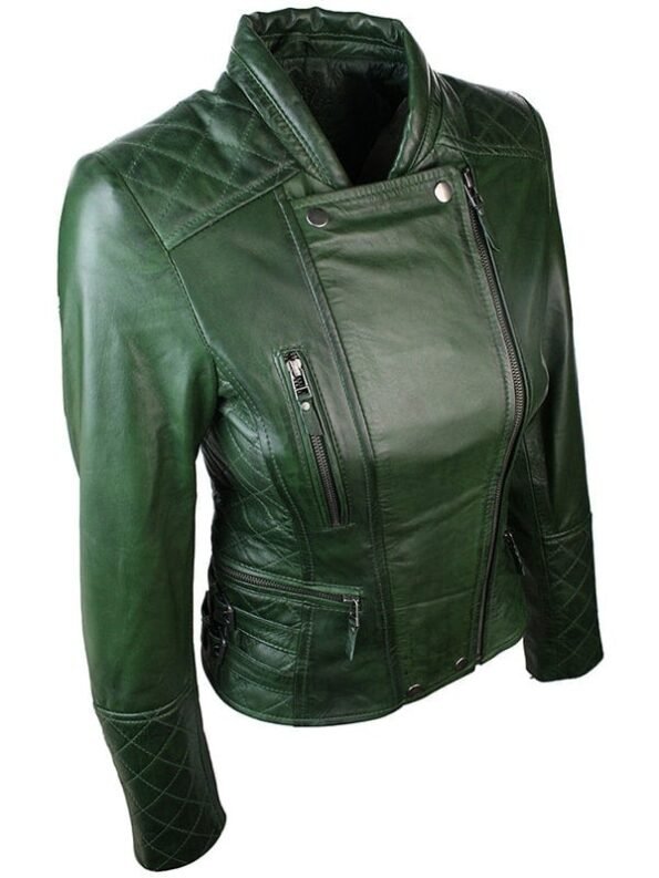 Women-Slim-FIt-Diamond-Quilted-Leather-Biker-Jacket-Green-2.jpg