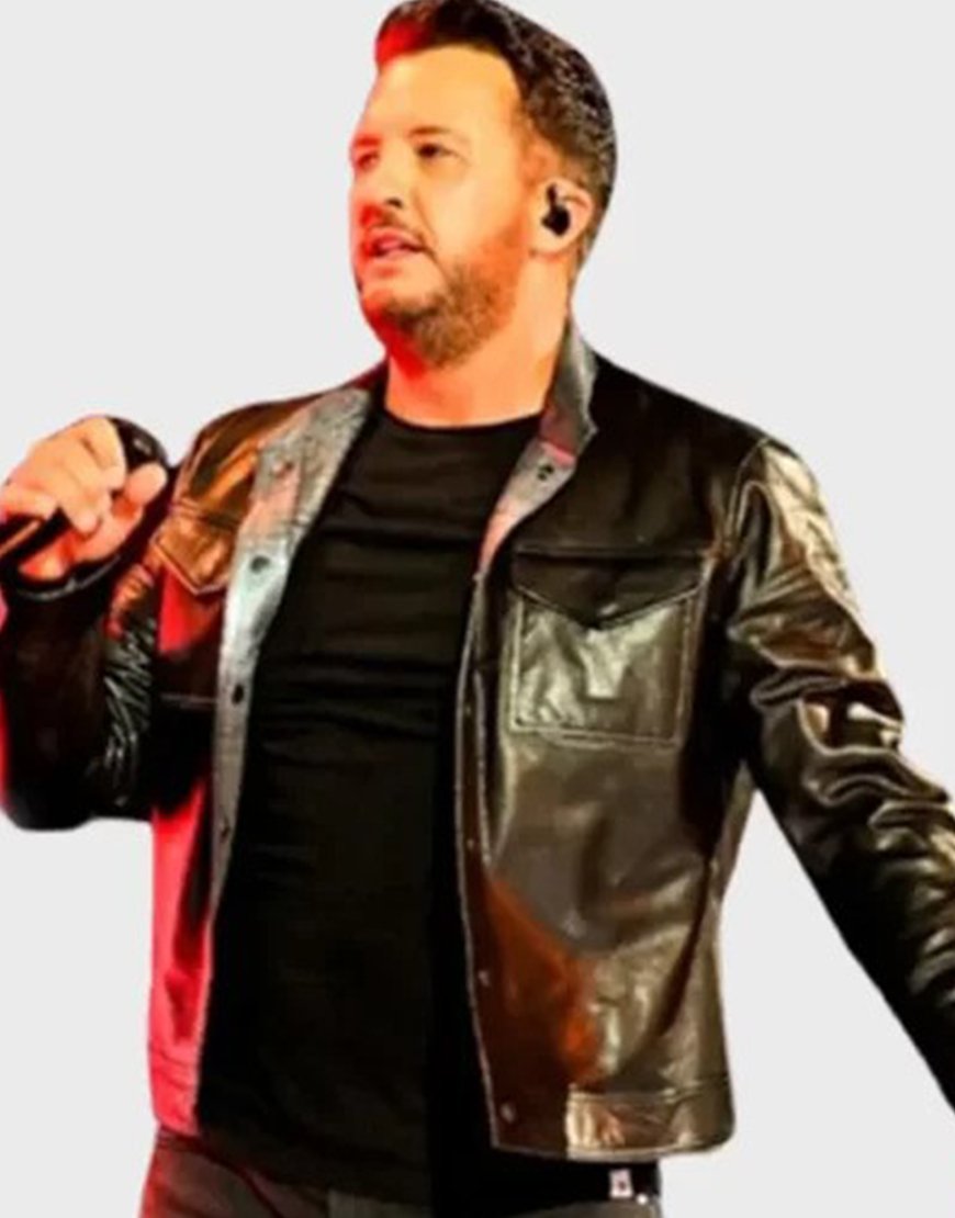 American Idol 2024 Luke Bryan Leather Jacket